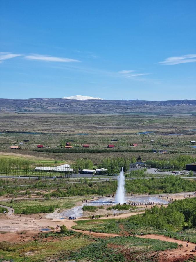 Vila Golden Circle Cabin, Hot Tub Geysir Exteriér fotografie